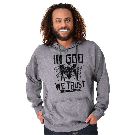 In God We Trust Christian Patriotic Unisex Plus Size Hoodie Brisco Brands 3X