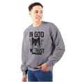 thumbnail image 1 of In God We Trust Christian Patriotic Unisex Plus Size Sweatshirt Brisco Brands 4X, 1 of 6