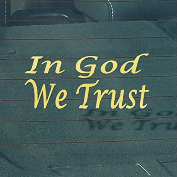 In God We Trust Decal Sticker | Gold Vinyl Decal | 5.5-Inches Wide