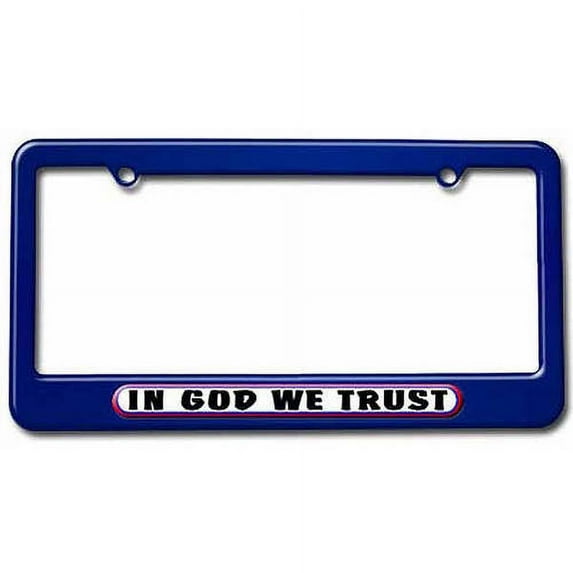 In God We Trust Red White Blue, USA License Plate Tag Frame, Multiple Colors