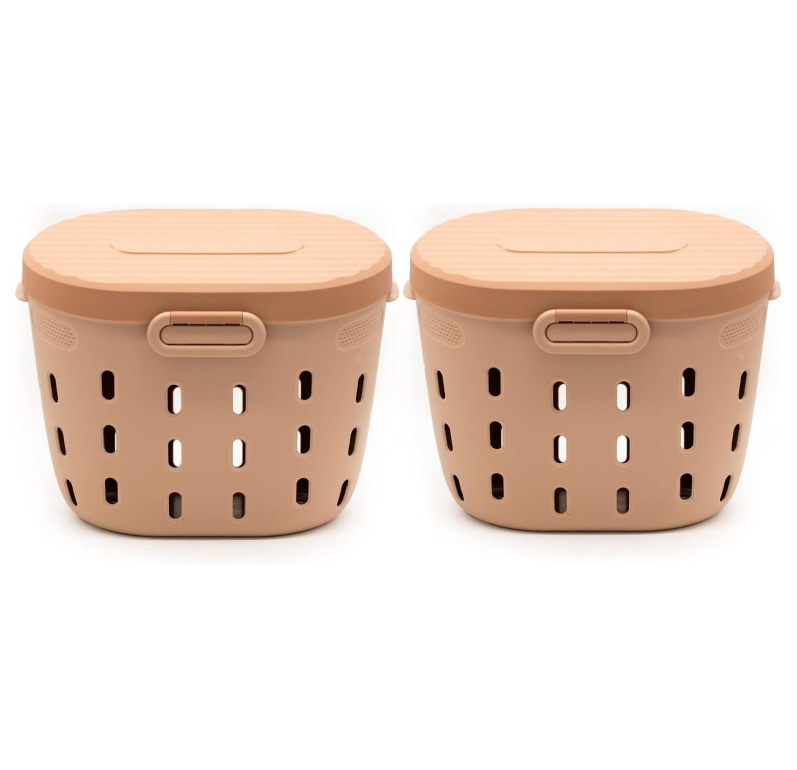 In-Ground Worm Composter Outdoor Farm Compost Bin 7 Gallons BPA- Composting System for Raised Garden Beds Tawny Brown, Pack Twin Pack