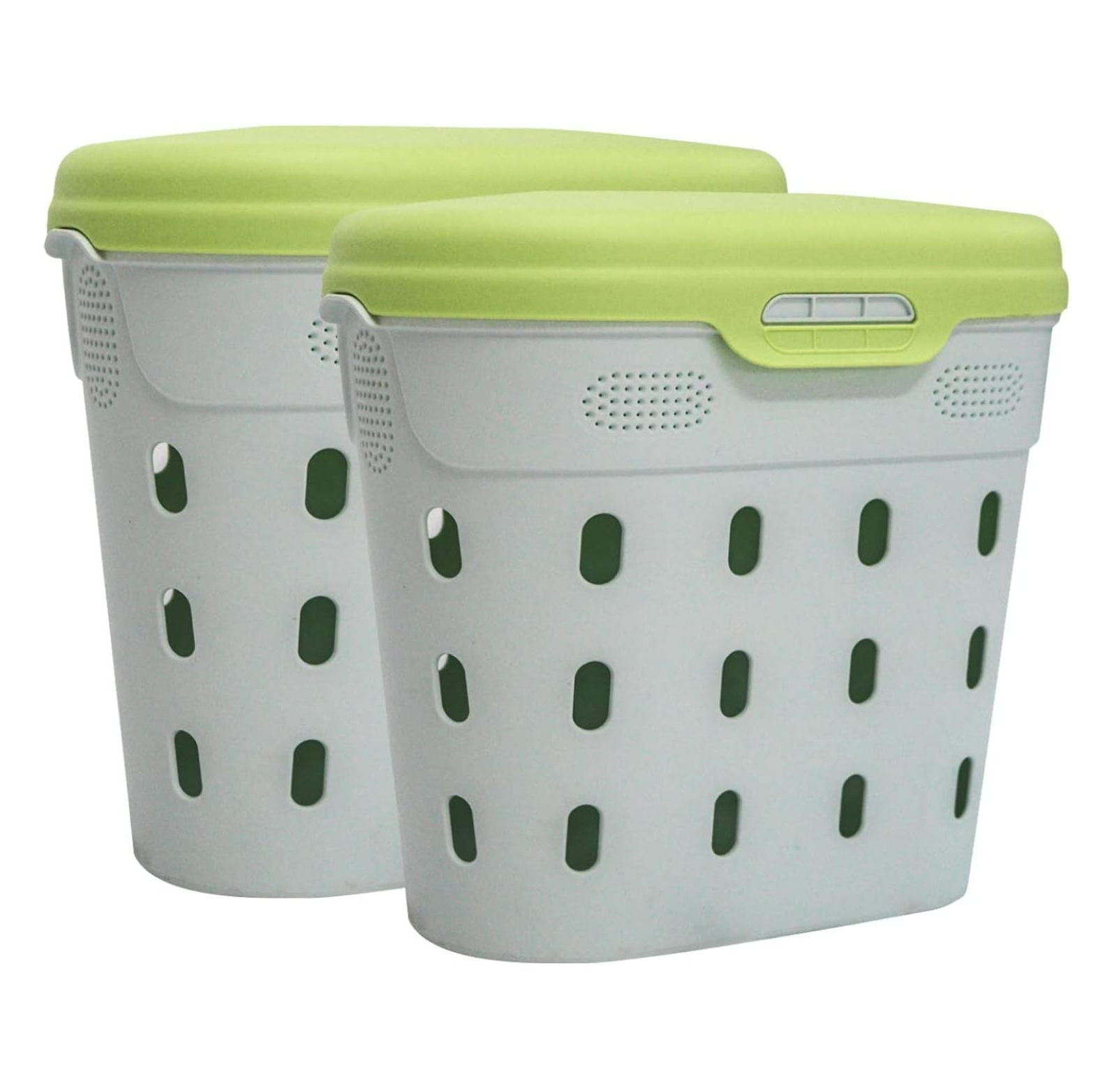 In-Ground Worm Composter Outdoor Farm Compost Bin 8 Gallons BPA- Composting System for Raised Garden Beds Lime, Pack Twin Pack