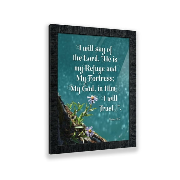 In Him I Trust, Gifts with Scripture, Christian Picture Frame, Psalms 91:2, 2111CH