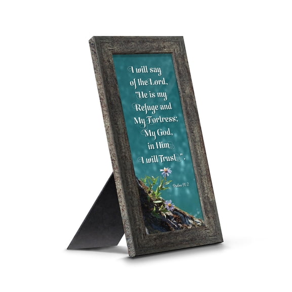 In Him I Trust, Gifts with Scripture, Christian Picture Frame, Psalms 91:2, 7319BW
