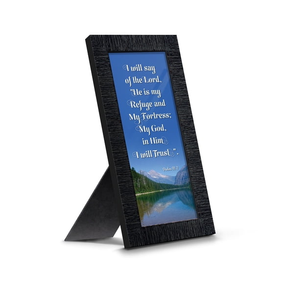 In Him I Trust, Gifts with Scripture, Christian Picture Frame, Psalms 91:2, 7325CH