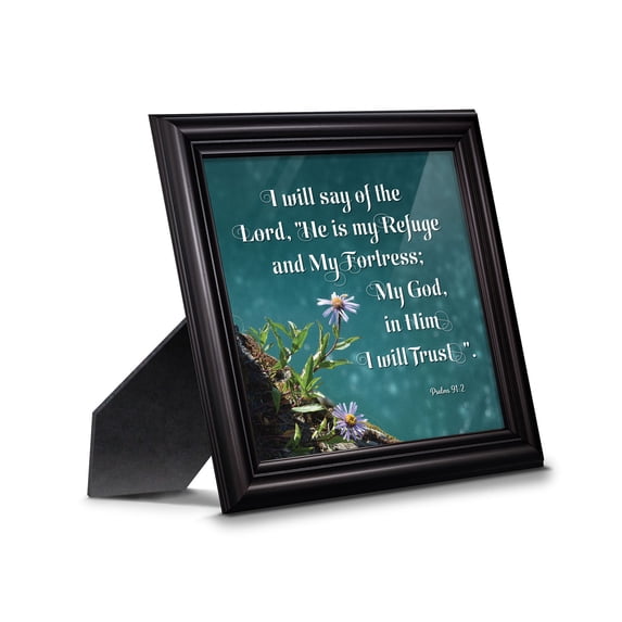 In Him I Trust, Gifts with Scripture, Christian Picture Frame, Psalms 91:2, 8623B