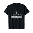 thumbnail image 1 of In Jesus Name I Play Piano Christian Music Men Vintage T-Shirt, 1 of 5