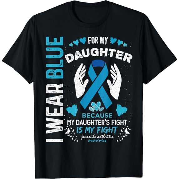In July I Wear Blue For My Daughter Juvenil Arthritis Ribbon T-Shirt