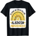 thumbnail image 1 of In June We Wear Yellow Rainbow Leopard Albinism Awareness T-Shirt, 1 of 4