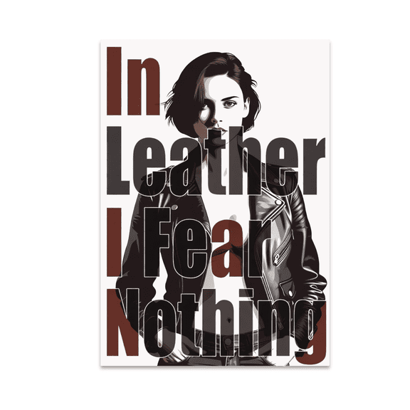 In Leather I Fear Nothing Wall Decor - Edgy Style Enthusiast - 13x19 Poster Print