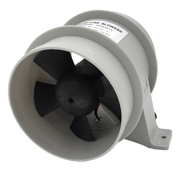 In-Line Bilge Quiet Blower 12 Volt-4'' Dia. Hose Suit Boat Marine, White