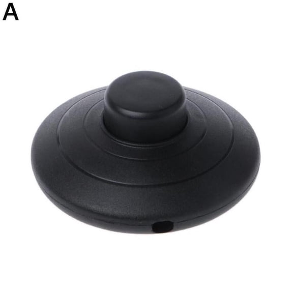 In-Line Foot Switch for Floor Lamps, Heavy-Duty Replacement Light Controller for Hand or Foot Operation, Black