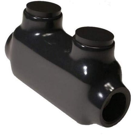 OHLECTRIC Insulated Wire Connector Inline Black Splice for 350-6 Wire Range Lugs with 3/8 Hex Screw, Pre-Filled with Oxide Inhibitor - Wire Connectors, Electrical Connectors, Wire Tap