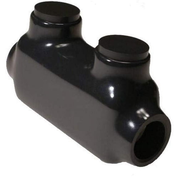 OHLECTRIC Insulated Wire Connector Inline Black Splice for 350-6 Wire Range Lugs with 3/8 Hex Screw, Pre-Filled with Oxide Inhibitor - Wire Connectors, Electrical Connectors, Wire Tap