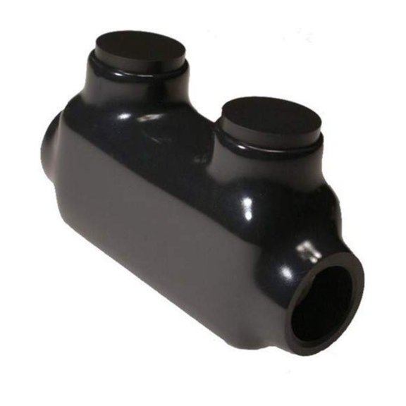 OhLectric Black Insulated Electrical In-Line Splice Connector for Aluminum Wire, Dielectric Rubber and Vinyl Coating, Rated Up to 600V Model OL-38530
