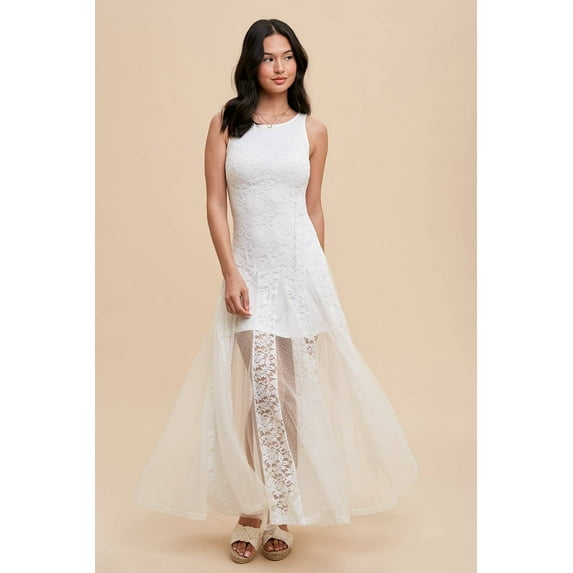 In Loom - LACE PANELED SLEEVELESS DRESS