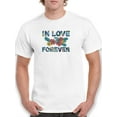 thumbnail image 1 of In Love Forever Floral Text T-Shirt Men -Image by Shutterstock, Male 4X-Large, 1 of 4