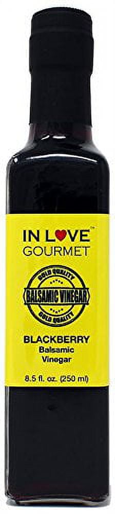 In Love Gourmet Blackberry Balsamic Vinegar 250ML/8.5oz Great on Fish, Chicken, Roasted Meats, Amazing on Ice Cream