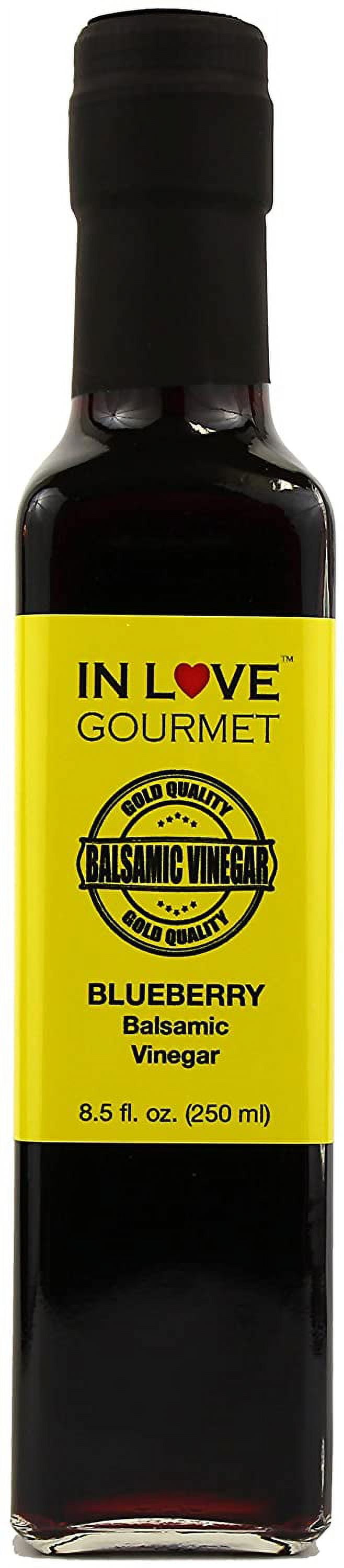In Love Gourmet Blueberry Balsamic Vinegar 250ML/8.5oz Great on Salads, Steaks, Venison and Amazing on Ice Cream