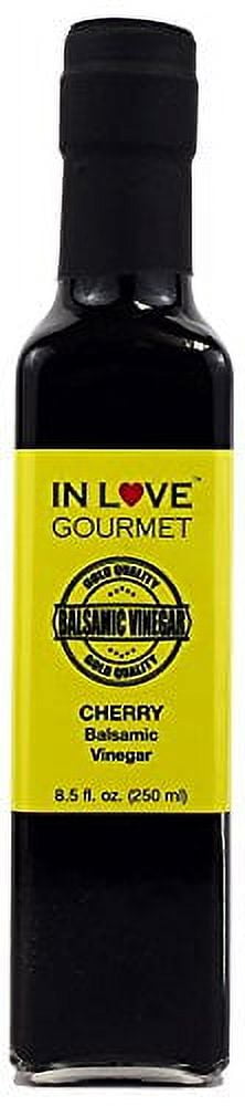 In Love Gourmet Cherry Balsamic Vinegar 250ML/8.5oz Great on Veggies and Salads, Enjoy with our Lemon Infused Olive Oil, YUMMY