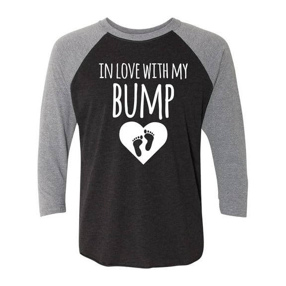 In Love With My Bump Unisex 3/4 Sleeve Baseball Raglan Tee