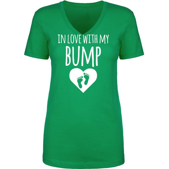 In Love With My Bump Womens V-Neck T-Shirt