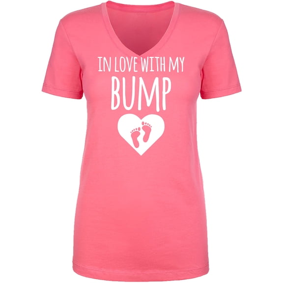 In Love With My Bump Womens V-Neck T-Shirt