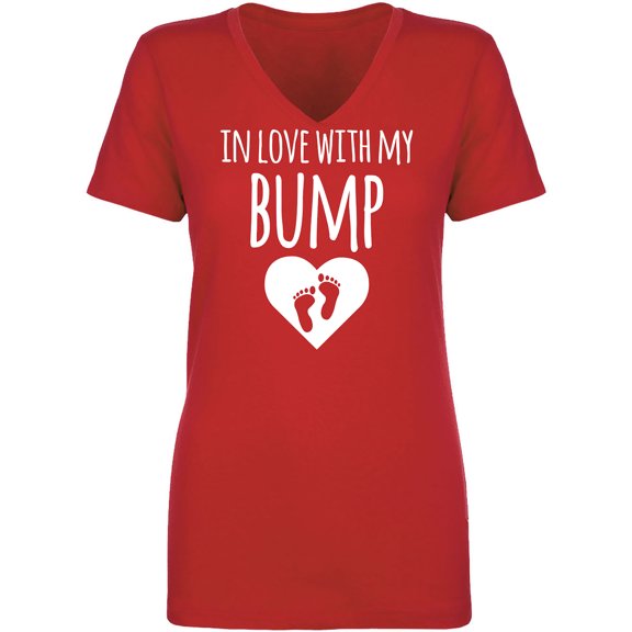 In Love With My Bump Womens V-Neck T-Shirt