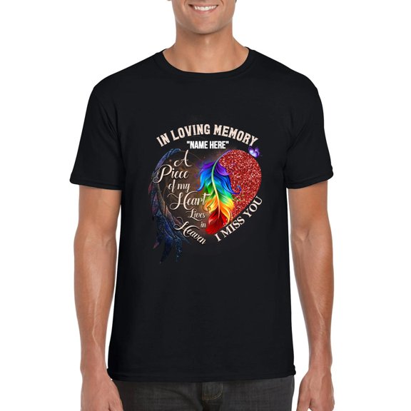 In Loving Memory Memorial Shirt Angel Wings Heaven Tribute T-Shirt, for men & women, up to size 5XL