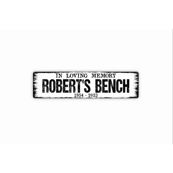 In Loving Memory Sign Custom Memorial Metal Aluminum Sign Rustic Street Sign or Door Name Plate Plaque - Size: 16 x 4 Inches