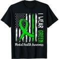thumbnail image 1 of In May I Wear Green Ribbon Mental Health Awareness T-Shirt, 1 of 4