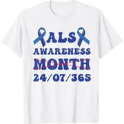 In May We Wear Blue ALS Awareness Month T-Shirt