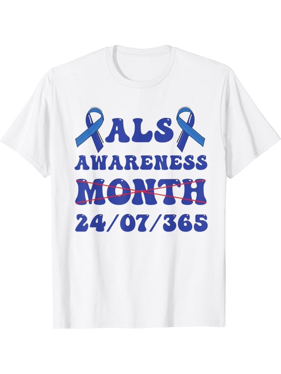 In May We Wear Blue ALS Awareness Month T-Shirt