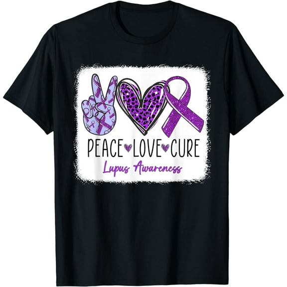 In May We Wear Purple For Lupus Awareness Purple Ribbon T-Shirt