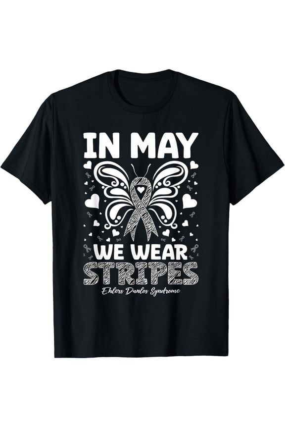 In May We Wear Stripes Ehlers Danlos Awareness Eds T-Shirt