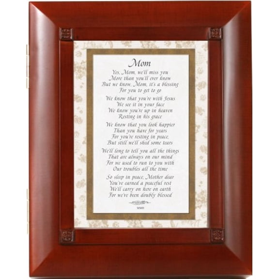 In Memory Love Cherished Memories Woodgrain Embossed Remembrance Keepsake Box