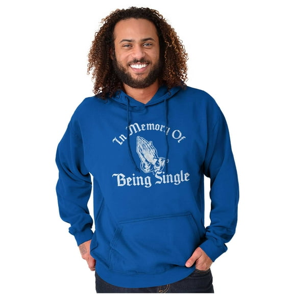 In Memory Of Being Single Married Unisex Plus Fleece Graphic Hoodie Brisco Brands 3X