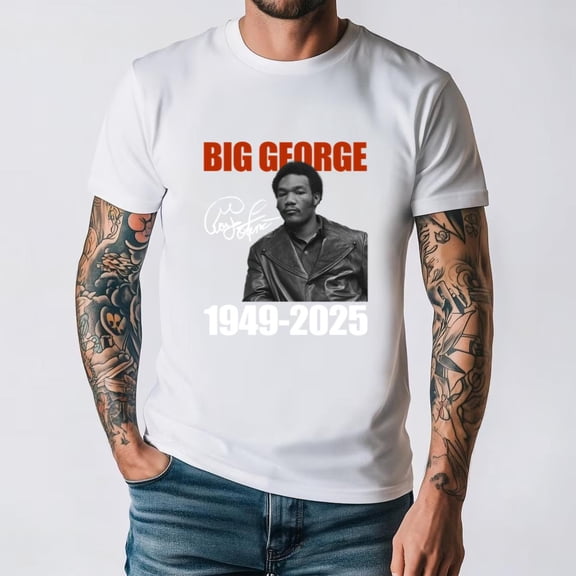 In Memory Of Big George Foreman Vintage And Cool Boxing Fan Top Unisex T-Shirt, for men & women, up to size 5XL.
