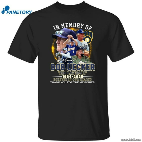 In Memory Of Bob Uecker Mr Baseball 1934 2025 Shirt,Dark Heather Color,Size 2XL