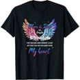 thumbnail image 1 of In Memory Of Mom Dad In Heaven Guardian Angel Wings Memorial T-ShirtMen and women, Black T-shirt, size: Extra large, 1 of 4