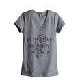 thumbnail image 1 of In Memory Of When I Cared Women's Fashion Relaxed V-Neck T-Shirt Tee Heather Grey Large, 1 of 3