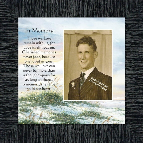 In Memory, for the Loss of Loved One, Sympathy or Condolence Framed Gift, Personalized Picture Frame, 10x10 6732