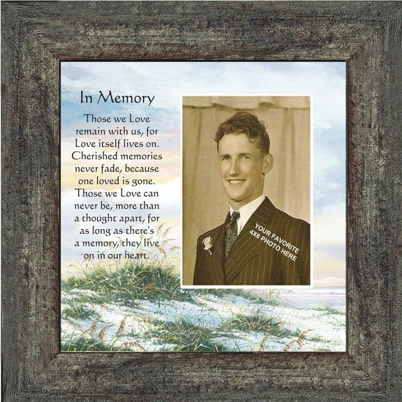 In Memory, for the Loss of Loved One, Sympathy or Condolence Framed Gift, Personalized Picture Frame, 10x10 6732