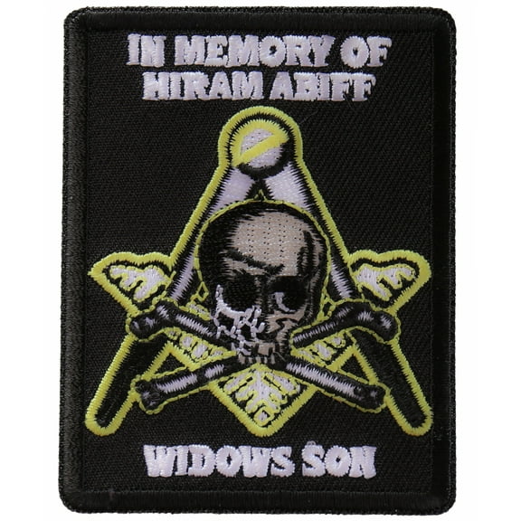 In Memory of Hiram Abiff Widows Son Masonic Patch