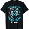 thumbnail image 1 of In Memory of my Mom Ovarian Cancer Awareness Memorial Gifts T-Shirt Men women T-shirt black, gift. Sizes: S, M,L, XL, 2XL, 3XL, 4XL, 1 of 4