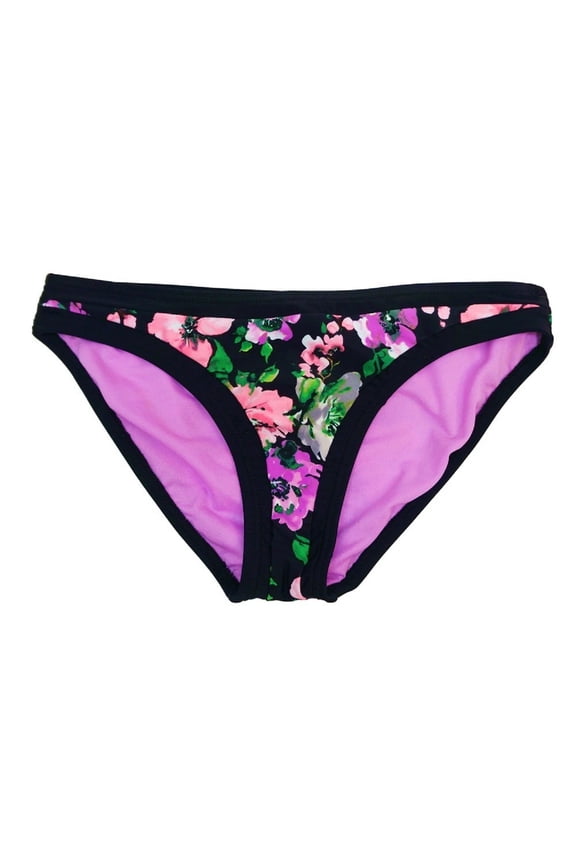 In Mocean Black Floral Bikini Bottom Swimwear Juniors' Women's Small