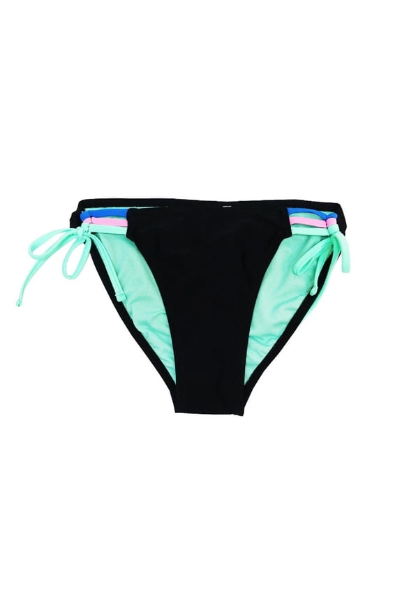 In Mocean Black Strappy Side Tie Bikini Bottom SwimwearJuniors' Women's Small