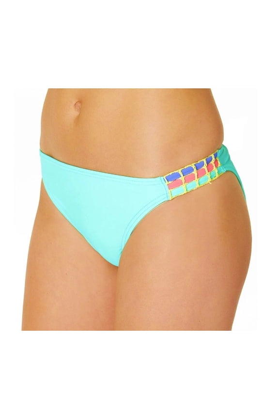 In Mocean Mint Crochet Hipster Bikini Bottom Swimwear Juniors' Women's Small