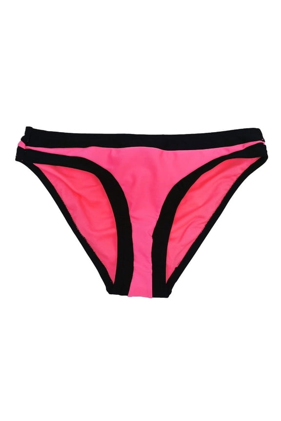 In Mocean Pink Colorblock Contrast Trim Swim Bikini Bottom Swimwear Small