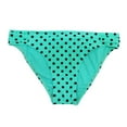 thumbnail image 1 of In Mocean Teal Polka Dot Shirred Bikini Bottom Swimwear Juniors' Women's Small, 1 of 2